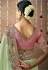 Light green Tissue dola silk embroidered wedding saree with blouse 328